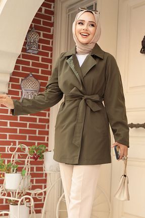 کلاه و ابایا خاکی زنانه پنبه ای Neva Style - کد 854836071