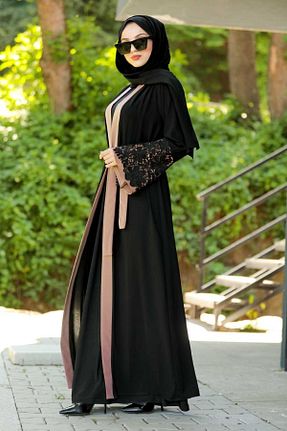 کافتان و کیمونو حجاب صورتی زنانه مخلوط ویسکون Neva Style - کد 137931063