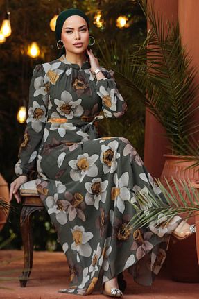 لباس حجاب خاکی زنانه رگولار Neva Style - کد 676948292