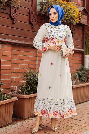 لباس حجاب سفید زنانه رگولار Neva Style - کد 818702790