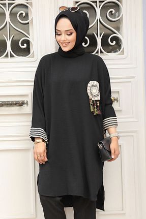 تونیک حجاب مشکی زنانه %100 پنبه Neva Style - کد 825546929