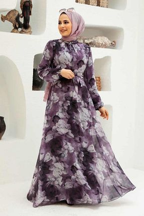 لباس حجاب صورتی زنانه رگولار Neva Style - کد 242548336