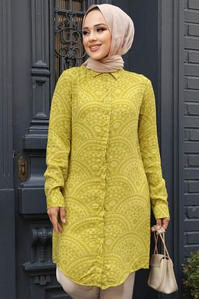 تونیک حجاب سبز زنانه %100 پنبه Neva Style - کد 836161448