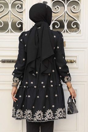 تونیک حجاب مشکی زنانه پلی استر Neva Style - کد 835166504