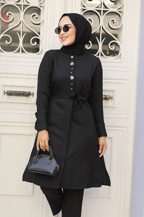 تونیک حجاب مشکی زنانه پلی استر Neva Style - کد 799682633