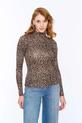 بادی بژ زنانه یقه ایستاده EUROFASHION - کد 926510015