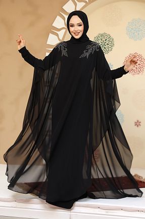 لباس مجلسی حجاب مشکی زنانه یقه دوچرخه Neva Style - کد 904918235
