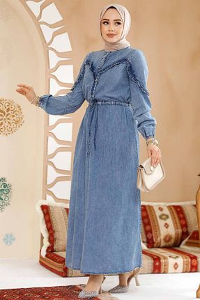لباس حجاب آبی زنانه رگولار Neva Style - کد 888411070