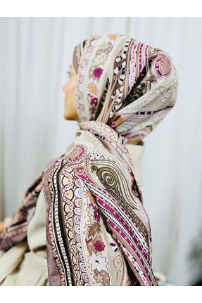 شال صورتی زنانه پنبه ای kubbe - کد 926490262
