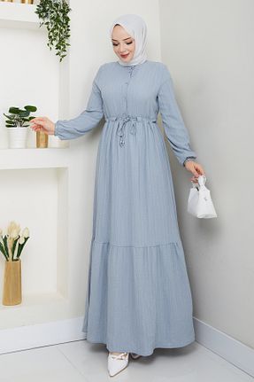لباس حجاب فیروزه ای زنانه رگولار moda periy - کد 926513897