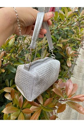 کیف دستی طوسی زنانه ابعاد کوچک DİYU - کد 926513030