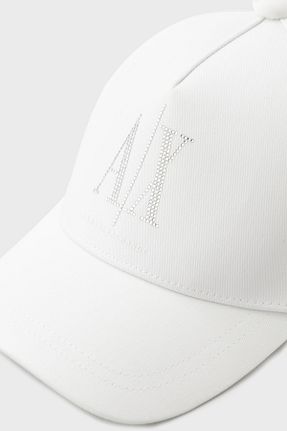 کلاه سفید زنانه پنبه ای Armani Exchange - کد 926642324
