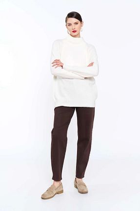 پلیور نباتی زنانه ساده EUROFASHION - کد 926539669