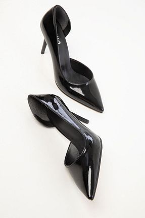 کفش پاشنه بلند کلاسیک مشکی زنانه چرم مصنوعی SOHO - کد 923124677