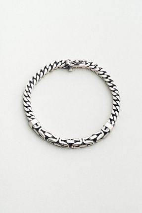 دستبند نقره متالیک مردانه 925 عیار So Chic - کد 924747918