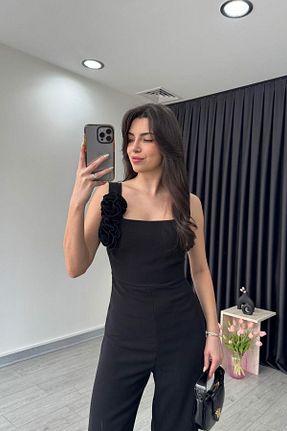 سرهمی مشکی زنانه Fitted ECEMİ - کد 925426141