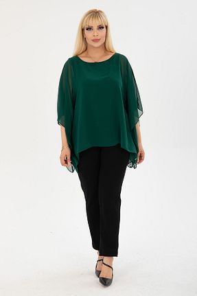 بلوز سایز بزرگ سبز زنانه سایز بزرگ modayız - کد 755146396