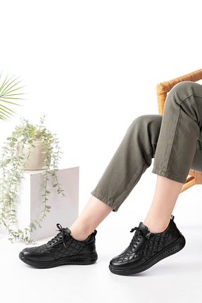 کفش کژوال مشکی زنانه چرم خالص Dericalle shoes - کد 924776682