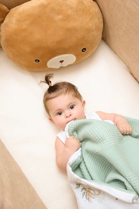 پتوی کودک و نوزاد سبز پنبه ای MİLNA BABY&KİDS - کد 683074425