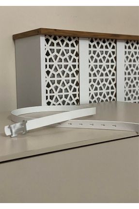 کمربند سفید زنانه چرم مصنوعی ZR Accessory - کد 924771032