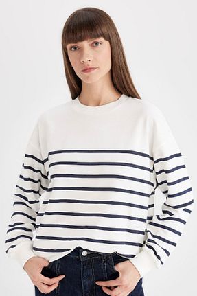 سوئیشرت طوسی زنانه Relaxed Defacto - کد 852436273