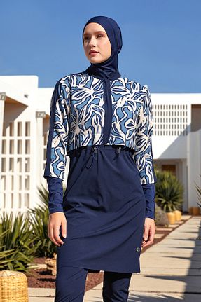 مایو حجاب سرمه ای زنانه ساده Adasea - کد 924776365