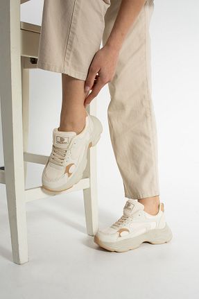 کفش اسنیکر نباتی زنانه بند دار Getcho - کد 924770242