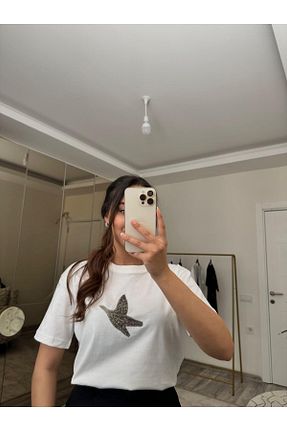 تیشرت سفید زنانه اسلیم فیت SOFT - کد 924780339