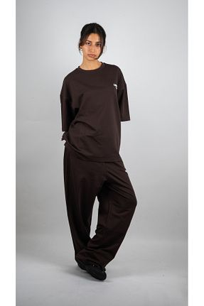 ست گرمکن قهوه ای زنانه پنبه پلی استر Butik - کد 924780592