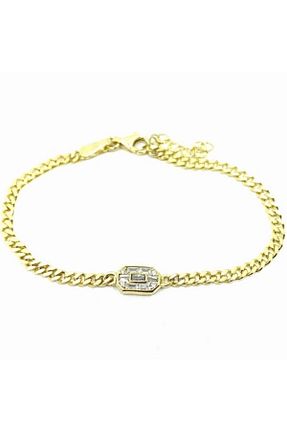 دستبند نقره زرد زنانه 925 عیار CAKA TAKI - کد 924778603