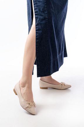 بابت بژ زنانه چرم لاکی Aymood - کد 924780406