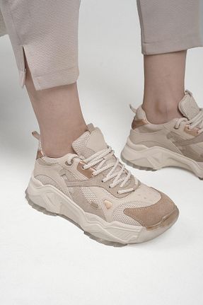 کفش اسنیکر بژ زنانه بند دار Stilbagshoes - کد 805014772