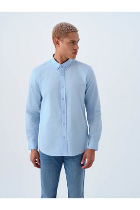 پیراهن سرمه ای مردانه یقه دکمه دار Loft - کد 890828933