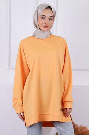 سوئیشرت حجاب زرد زنانه مخلوط پلی استر İmajButik - کد 924803306