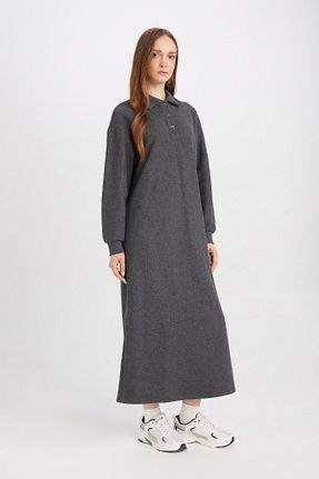 لباس حجاب طوسی زنانه رگولار Defacto - کد 862054314
