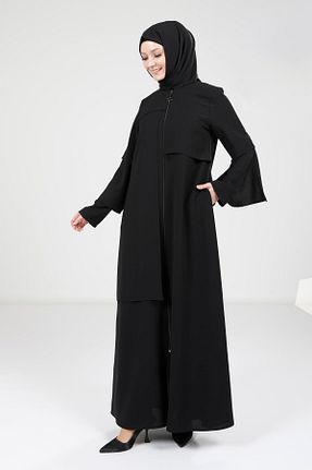 کلاه و ابایا مشکی زنانه بافتنی Beyza - کد 924810201