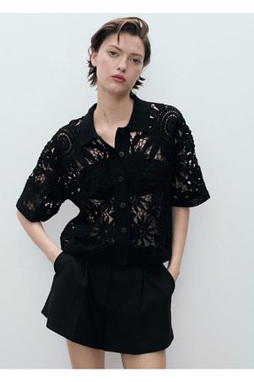 رویه مشکی زنانه رگولار MANGO - کد 925558814