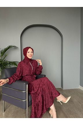 لباس زرشکی زنانه بافتنی MVK GİYİM - کد 924966171