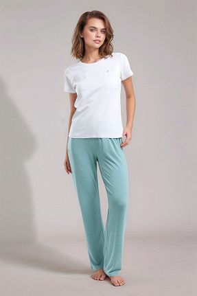 ست لباس راحتی سفید زنانه Puantiyeli Pierre Cardin - کد 924971090