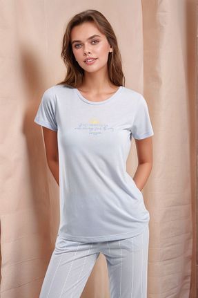 ست لباس راحتی آبی زنانه طرح دار Pierre Cardin - کد 924966979
