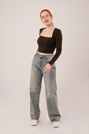 بلوز قهوه ای زنانه ساده modaserdem - کد 921545434