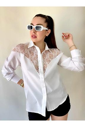 بلوز سفید زنانه ساده modaserdem - کد 917641456