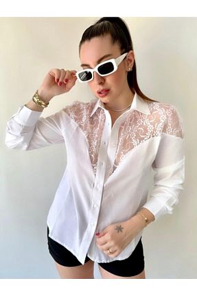 بلوز سفید زنانه ساده modaserdem - کد 917641456