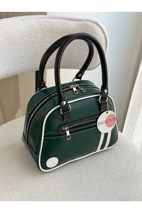 کیف دوشی خاکی زنانه چرم مصنوعی BAGLOVİS - کد 925002802