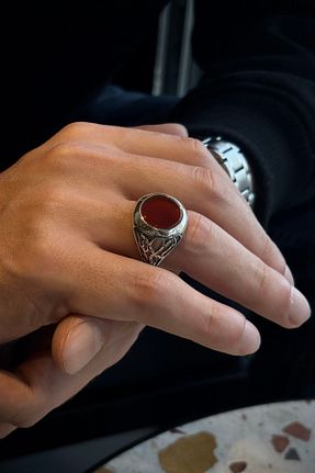 انگشتر نقره قرمز مردانه عقیق Ring Of The King - کد 896665224