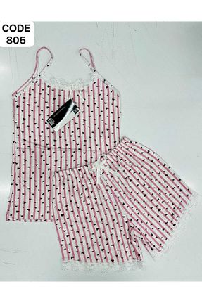ست لباس راحتی سایز بزرگ رنگی زنانه طرح دار XORVİO - کد 925005607