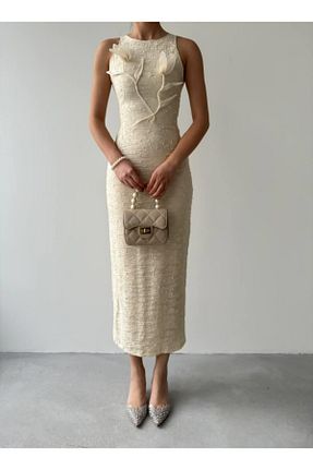 لباس مجلسی و فارغ التحصیلی بژ زنانه پنبه پلی استر Julidress - کد 925018388