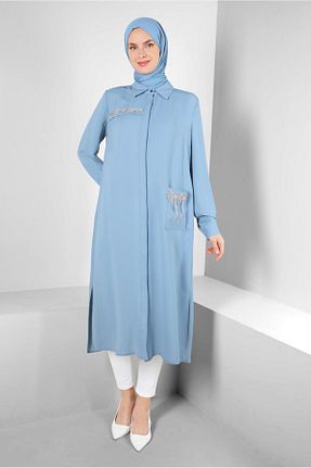 تونیک حجاب آبی زنانه پلی استر Alvina - کد 799159665
