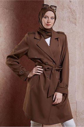 ترنچکت قهوه ای زنانه پلی استر Alvina - کد 849217886