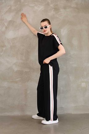 ست کرمکن اسپرت مشکی زنانه مخلوط پلی استر sportiness - کد 925708453